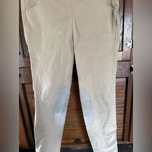 Schneider Beige Riding Pants with Light Gray Knee Patches